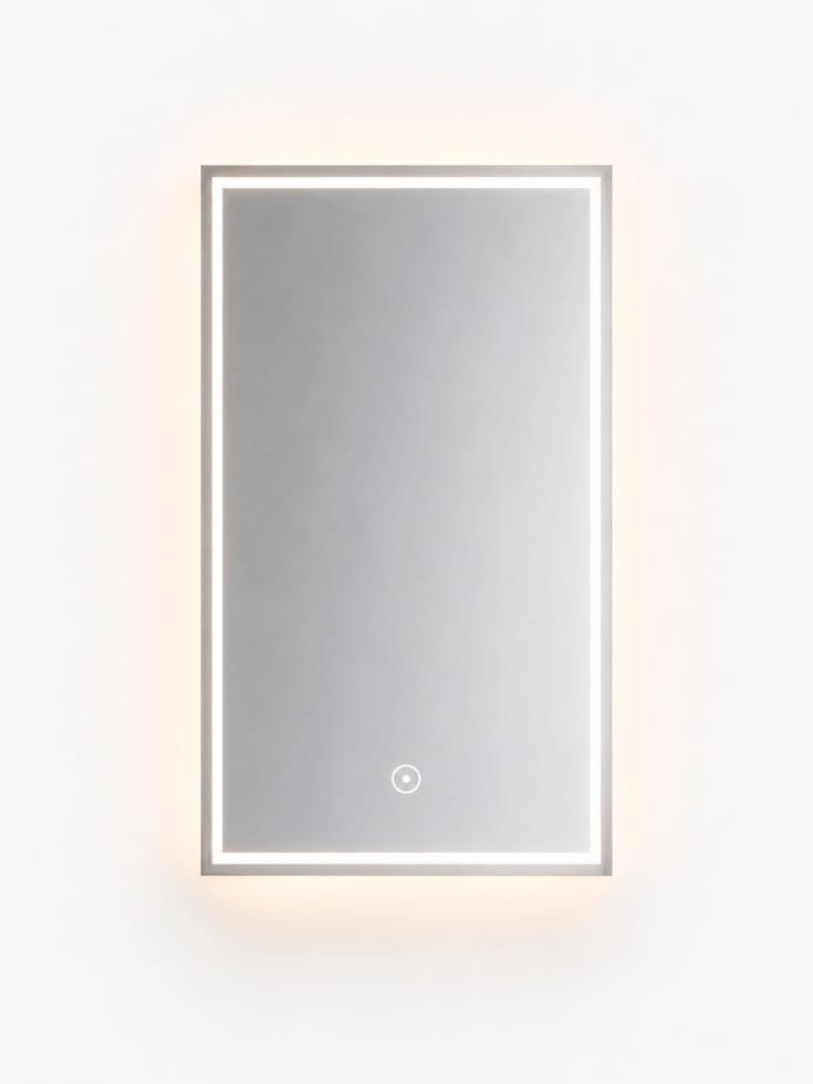 Cassøe Luca spegel med belysning, dimbar, touch, 60x80 cm