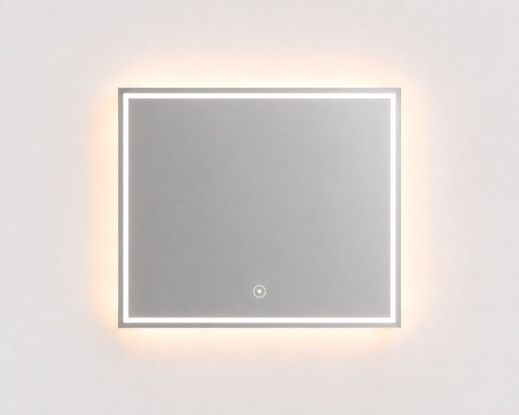 Cassøe Luca speil med lys, dimbar, touch, 100x80 cm