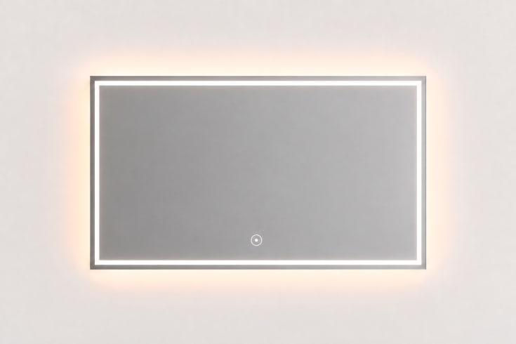 Cassøe Luca spegel med belysning, dimbar, touch, 120x80 cm