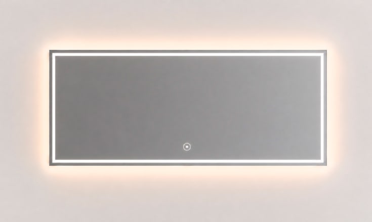 CassĂže Luca spegel med belysning, dimbar, touch, 180x80 cm