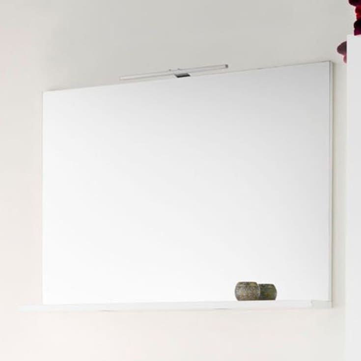 Westerbergs Motion Square 1200 speil, 120x68,5 cm, hvit høyglans