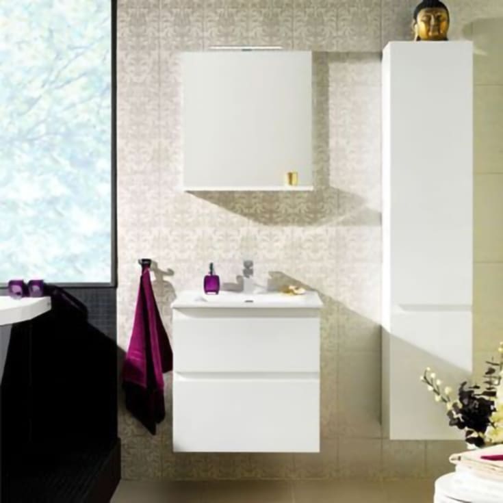 Westerbergs Motion Square 1200 speil, 120x68,5 cm, hvit høyglans