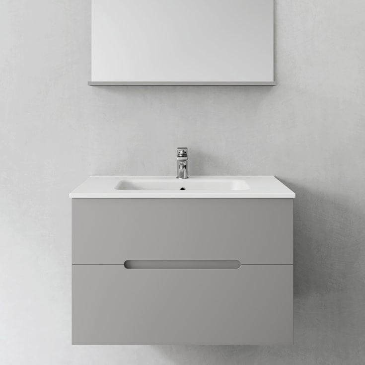 Hafa Sun 800 compact servantskap, 2 skuffer, 80x38x54 cm, grå