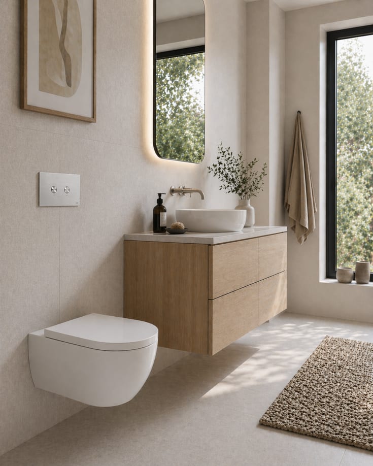 Cosani Coba væghængt toilet, uden skyllekant, hvid