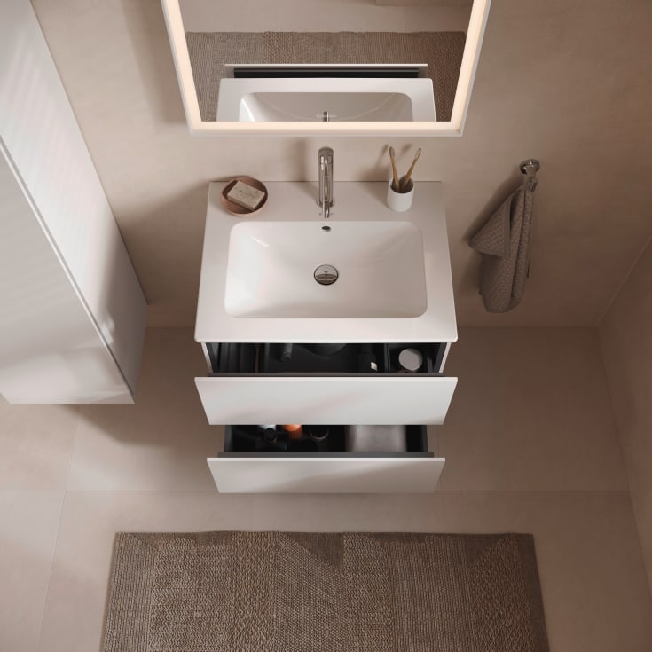 Duravit L-Cube tvättställsunderskåp, 62x48 cm, matt vit