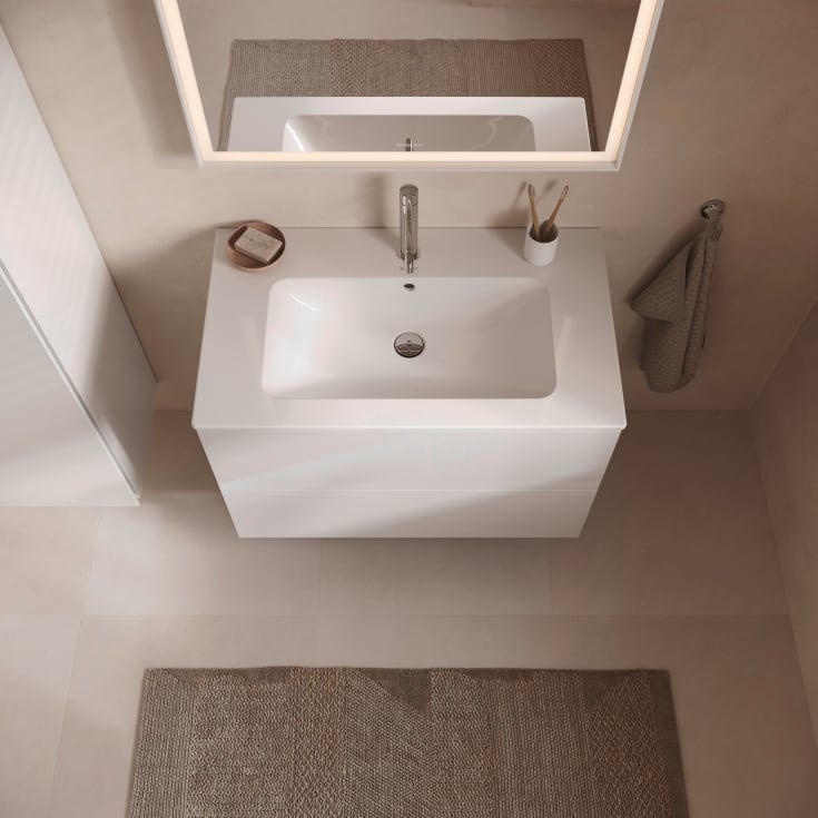 Duravit L-Cube tvättställsunderskåp, 82x48 cm, vit högglans