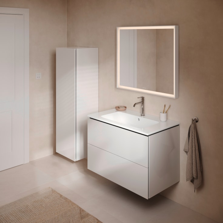 Duravit L-Cube tvättställsunderskåp, 82x48 cm, vit högglans