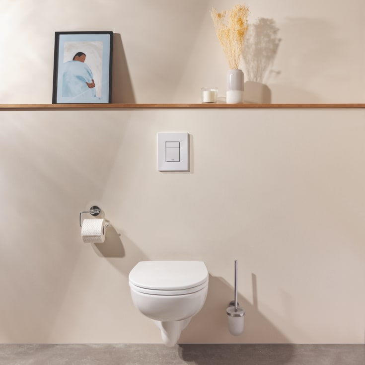 Grohe Solido 5-i-1 vegghengt toalettpakke, uten skyllekant, hvit/krom