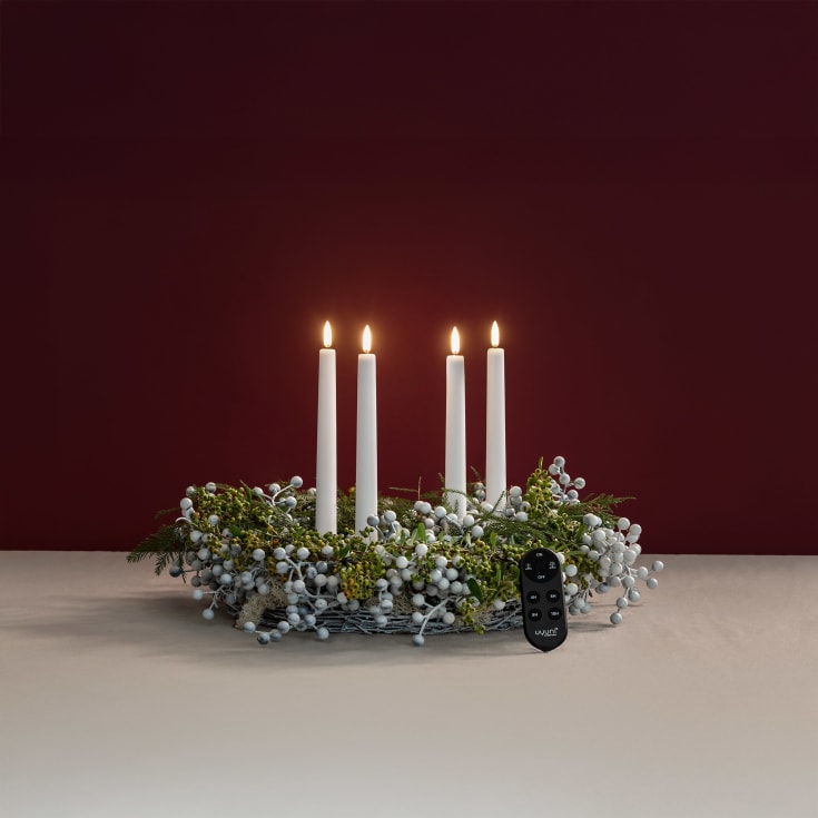 Uyuni presentförpackning med spett, fjärrkontroll & 4 st. LED krona ljus