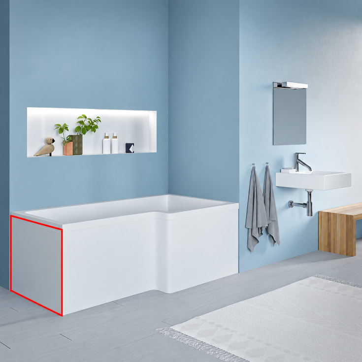 Strømberg Quantum sidepanel, 54x70 cm, hvid