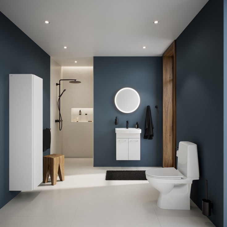 Laufen Kompas N toilet u/ skyllekant, P-lås, lim