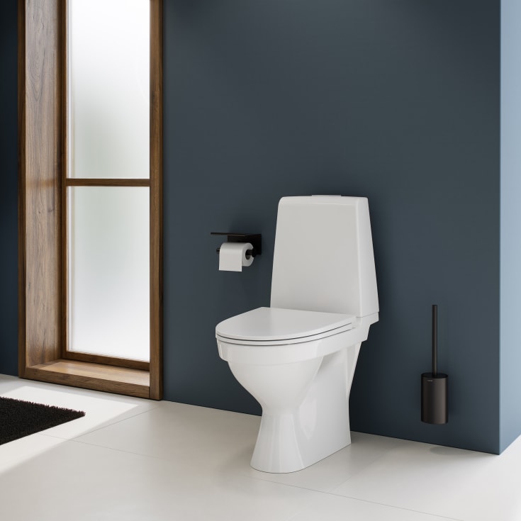 Laufen Kompas N toilet u/ skyllekant, P-lås, lim