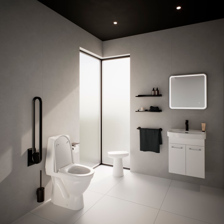 Laufen Kompas N toilet u/ skyllekant, S-lås, skrue