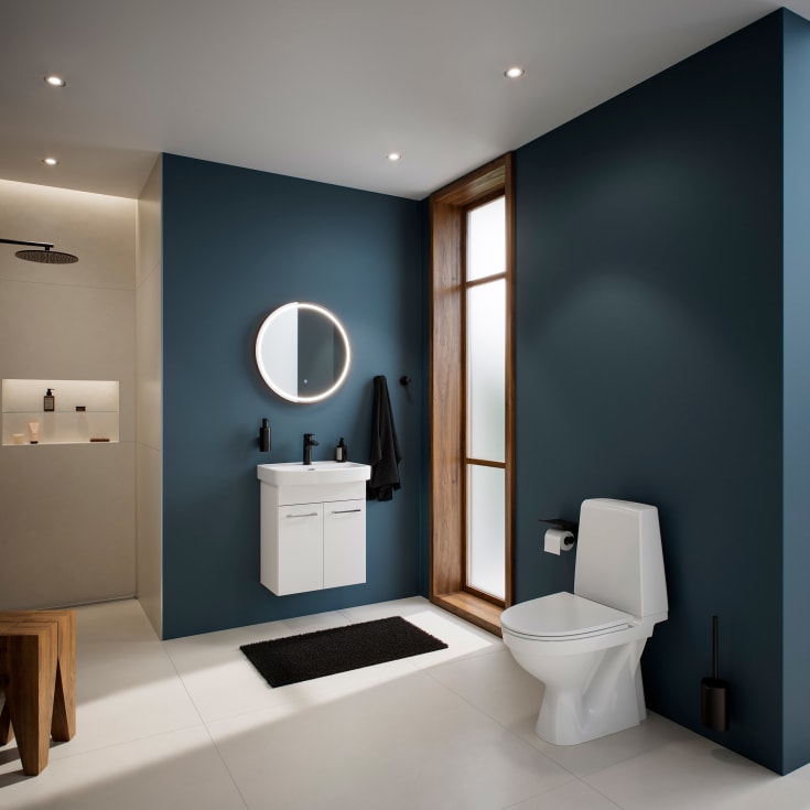 Laufen Kompas N toilet u/ skyllekant, S-lås, lim