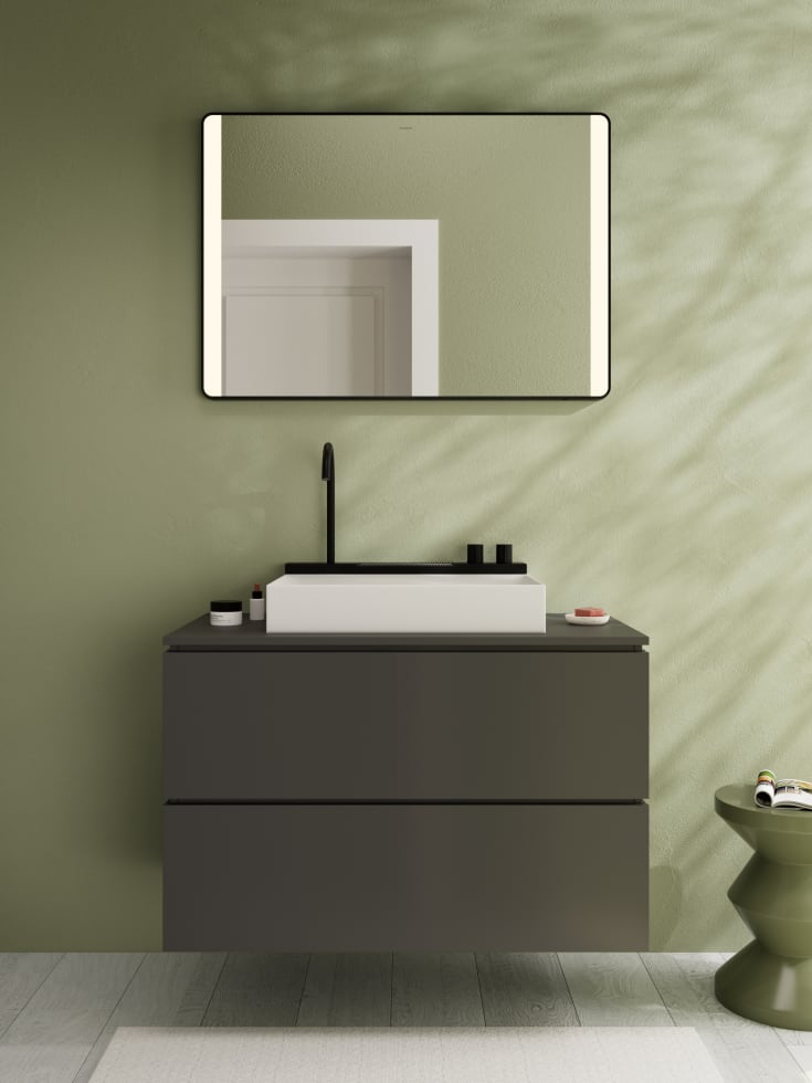 Hansgrohe Avalegra Aquaunit hÄndvask med armatur, 58x47,5 cm, mat sort
