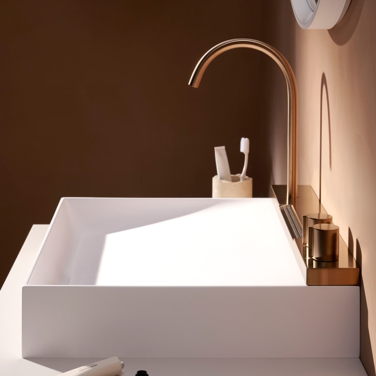 Hansgrohe Avalegra Aquaunit servant med armatur, 58x47,5 cm, børstet bronse