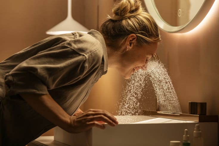 Hansgrohe Avalegra Aquaunit håndvask med armatur, 58x47,5 cm, børstet bronze