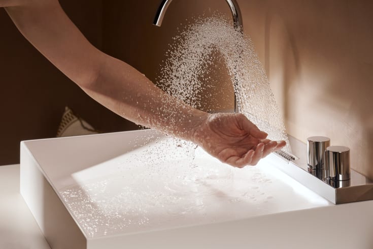 Hansgrohe Avalegra Aquaunit servant med armatur, 58x47,5 cm, krom