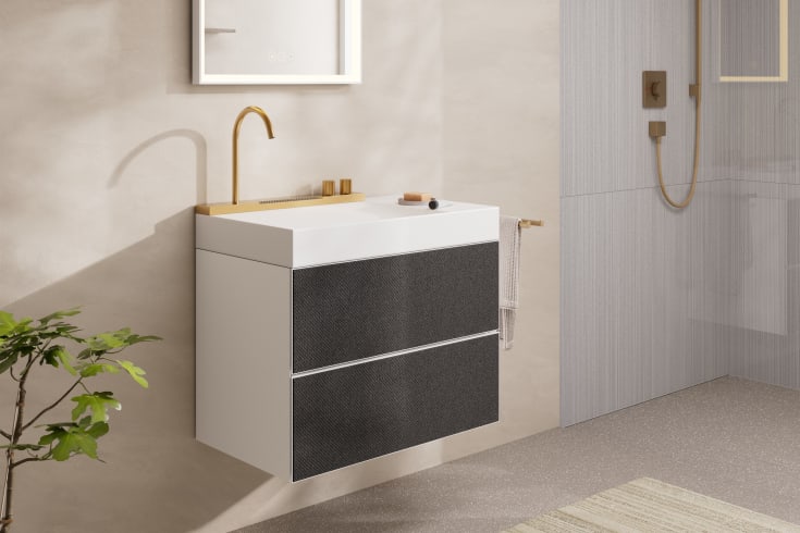 Hansgrohe Avalegra Aquaunit servant med armatur, 78x47,5 cm, børstet bronse