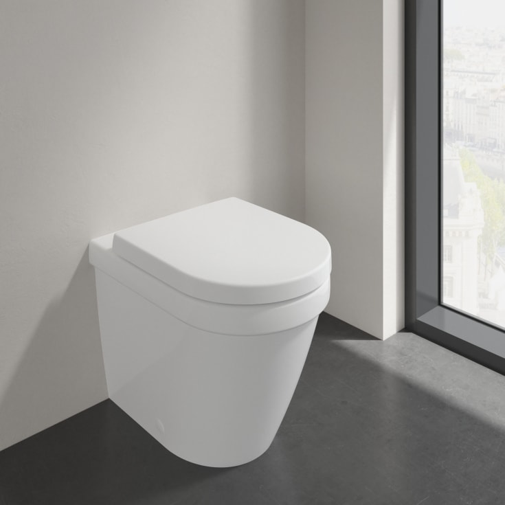 Villeroy & Boch Architectura gulvstående toalett, uten skyllekant, 37x54 cm, hvit