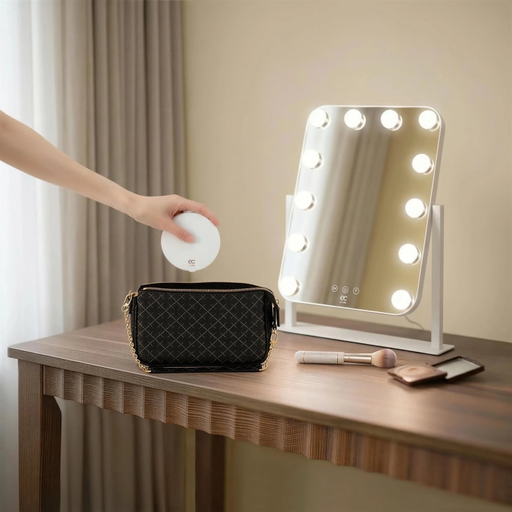 Wilfa EC MI5W-7 makeup spejl, Ø10 cm, hvid