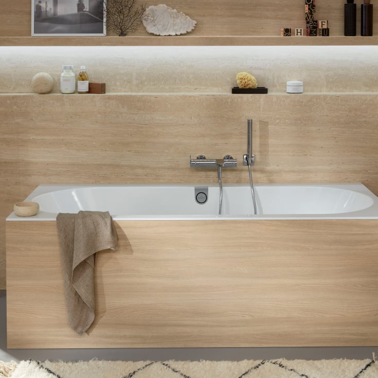 Villeroy & Boch Oberon 2.0 badekar for innbygging, Quaryl, 170x75 cm, hvit