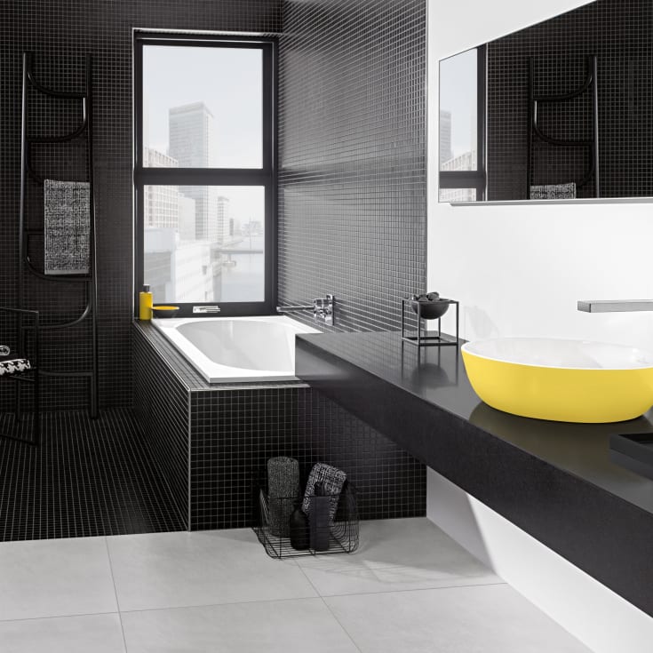 Villeroy & Boch Oberon badekar for innbygging, Quaryl, 170x75 cm, hvit