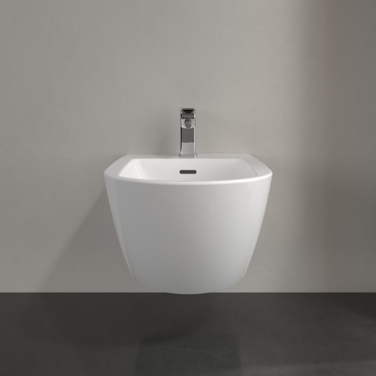 Villeroy & Boch Subway 3.0 vegghengt bidé, CeramicPlus, 37,5x56 cm, hvit