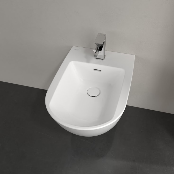 Villeroy & Boch Subway 3.0 vegghengt bidé, CeramicPlus, 37,5x56 cm, hvit