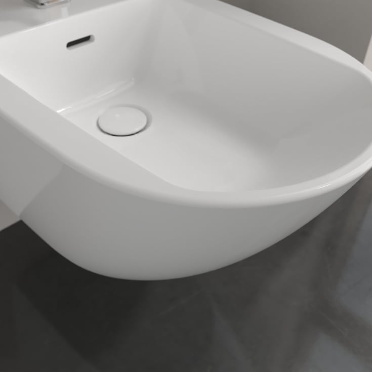 Villeroy & Boch Subway 3.0 vegghengt bidé, CeramicPlus, 37,5x56 cm, hvit