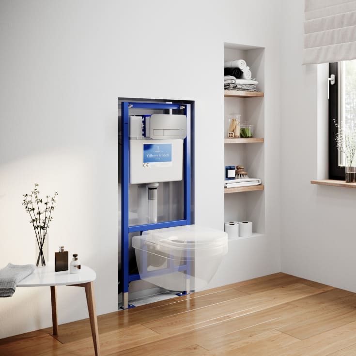 Villeroy & Boch ViConnect 200S betjeningsplate, dobbel spyling, matt krom