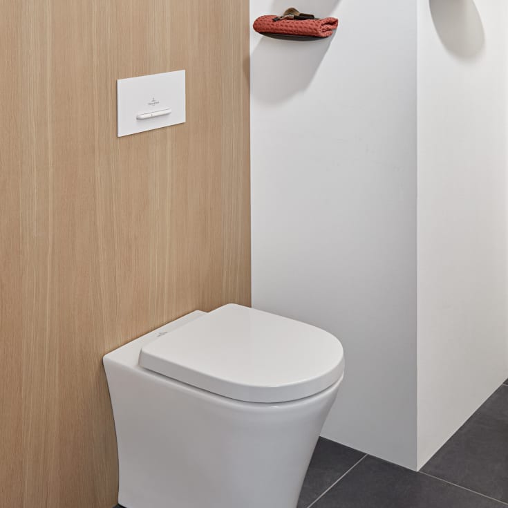 Villeroy & Boch ViConnect 300S betjeningsplate, dobbel spyling, hvit