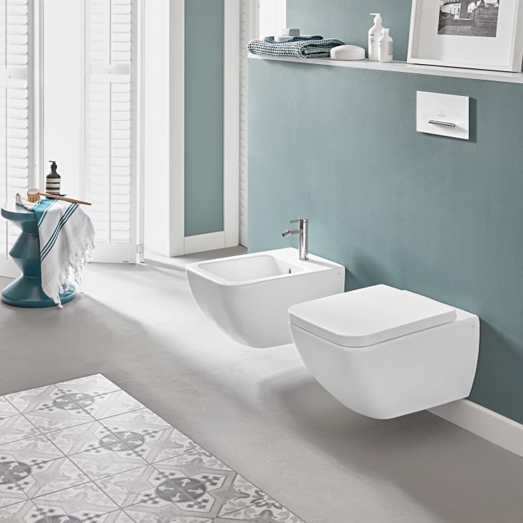 Villeroy & Boch ViConnect E300 betjeningsplade, hvid/krom