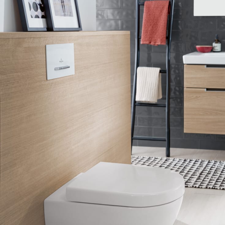 Villeroy & Boch ViConnect E300 betjeningsplade, hvid/krom