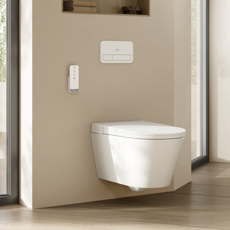 Villeroy & Boch ViConnect 200G betjeningsplate, hvit glass