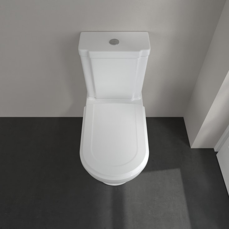 Villeroy & Boch Hommage toalettpakke, med sisterne og sete, CeramicPlus, hvit