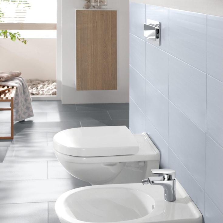 Villeroy & Boch O.novo toalettpakke, med myktlukkende sete, 38,5x55,5 cm, hvit