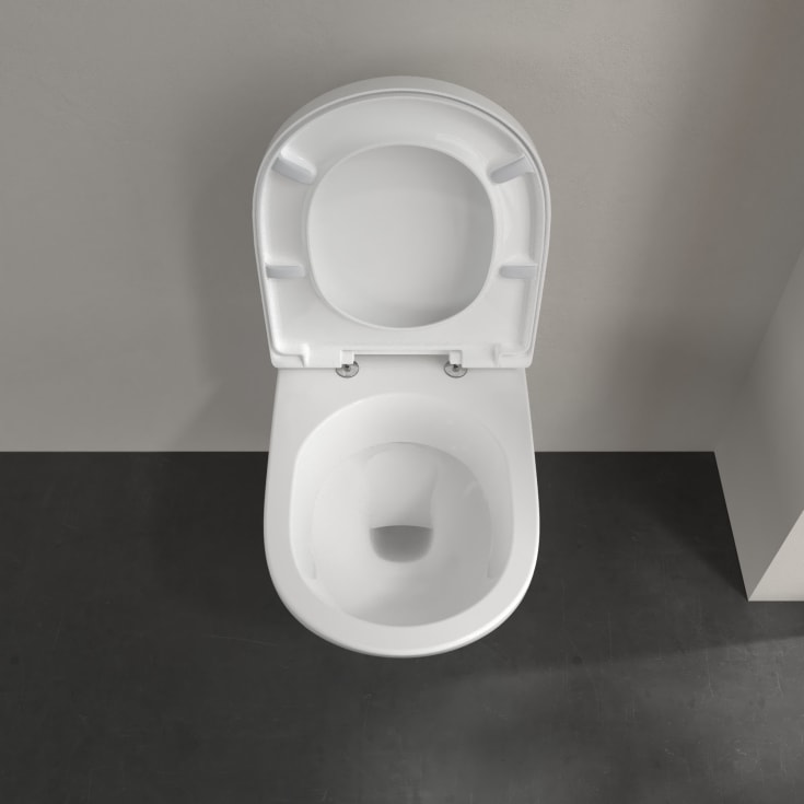 Villeroy & Boch O.novo toalettpakke, med myktlukkende sete, 38,5x55,5 cm, hvit