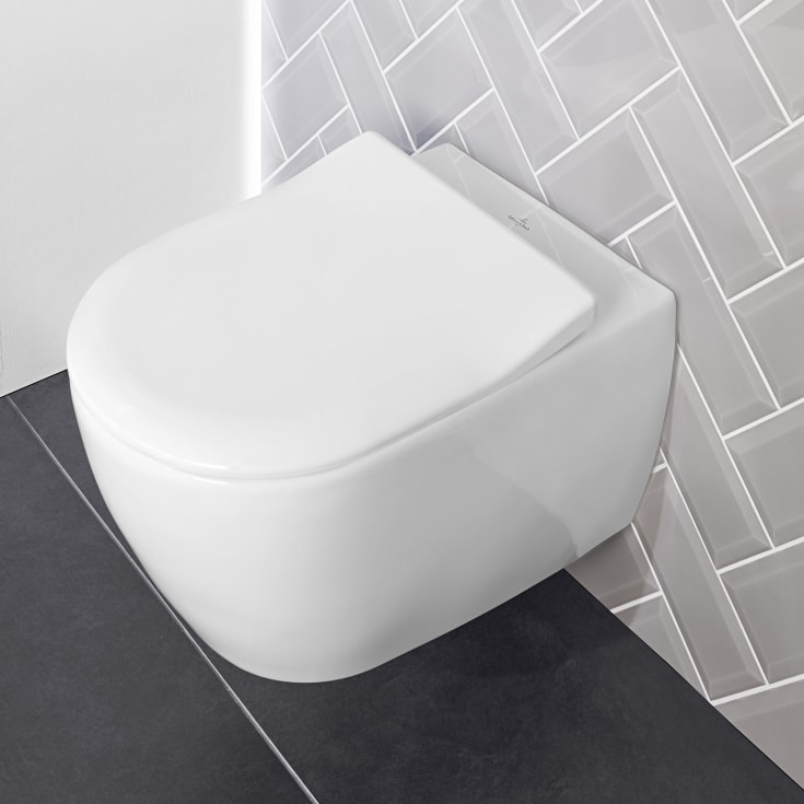 Villeroy & Boch Subway 2.0 vegghengt toalett, uten skyllekant, 37x56 cm, hvit