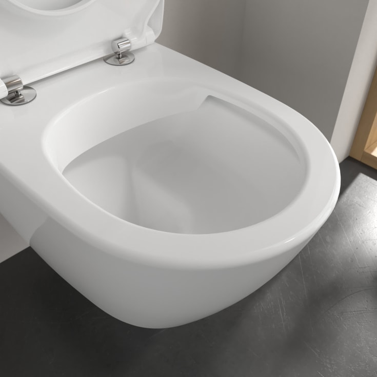 Villeroy & Boch Subway 2.0 toalettpakke, med sete, uten skyllekant, hvit