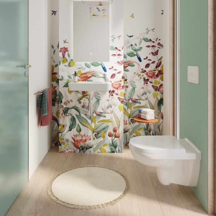 Villeroy & Boch O.novo vegghengt toalett, uten skyllekant, 36x56 cm, hvit