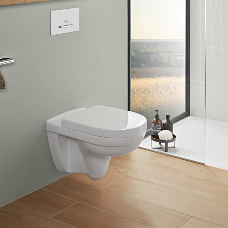 Villeroy & Boch O.Novo væghængt toilet, uden skyllekant, hvid