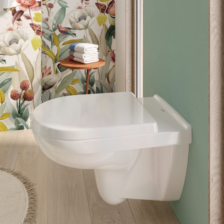 Villeroy & Boch O.novo vegghengt toalett, uten skyllekant, 36x56 cm, hvit