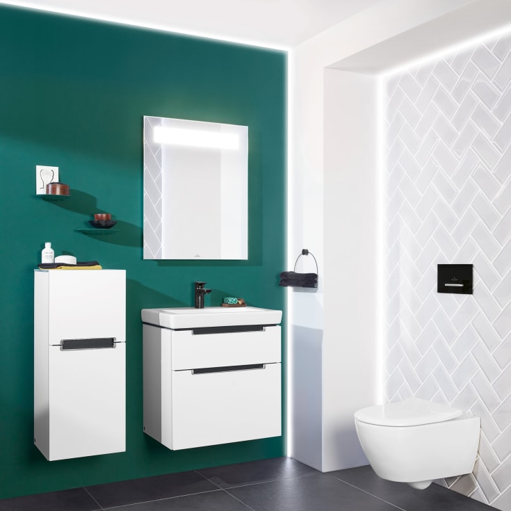 Villeroy & Boch Subway 2.0 vegghengt toalett, u/skyllekant, CeramicPlus, 37x56 cm, hvit