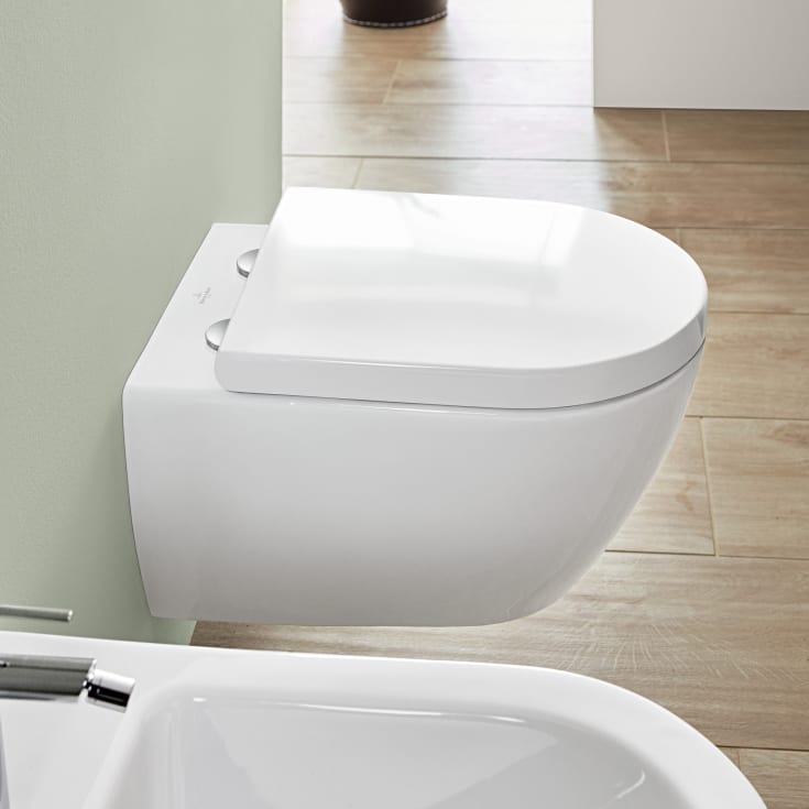 Villeroy & Boch Subway 2.0 væghængt toilet, uden skyllekant, rengøringsvenlig, hvid