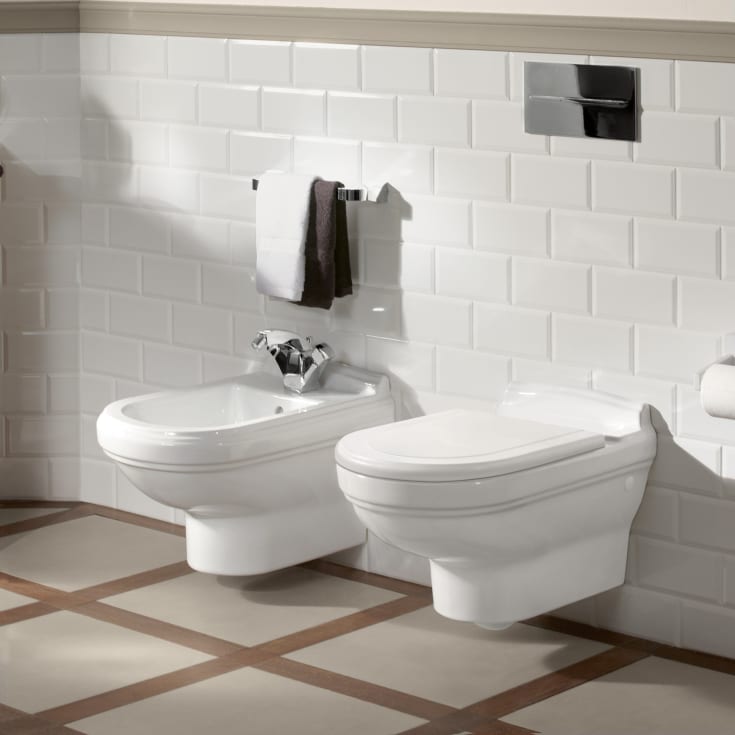 Villeroy & Boch Hommage vegghengt toalett, CeramicPlus, 37x60 cm, hvit