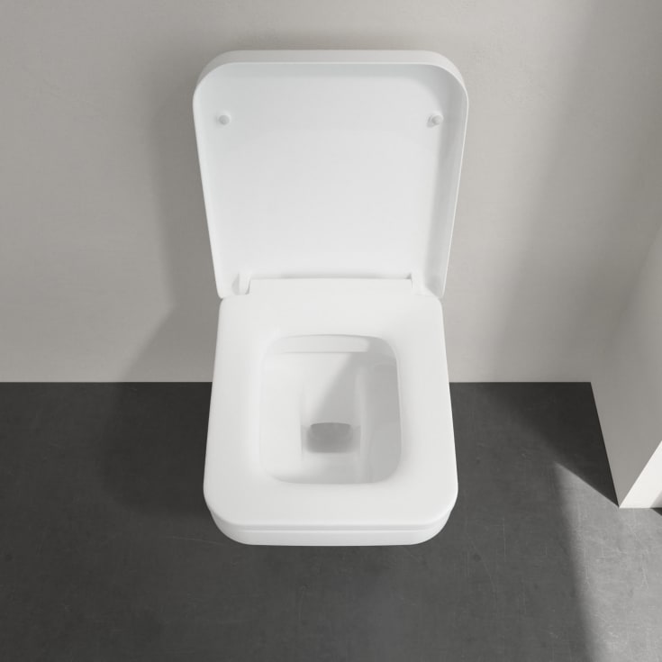 Villeroy & Boch Architectura toalettpakke, med sete, uten skyllekant, 37x53 cm, hvit