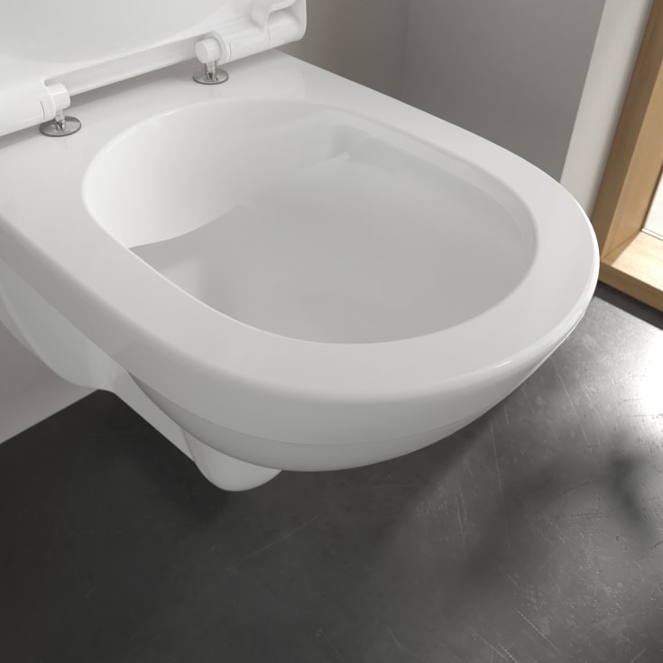 Villeroy & Boch ViCare vegghengt toalett, uten skyllekant, 36x59,5 cm, hvit