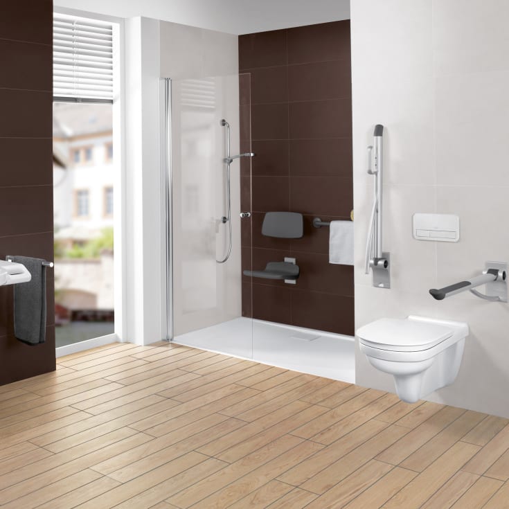 Villeroy & Boch ViCare vegghengt toalett, uten skyllekant, 36x70 cm, hvit