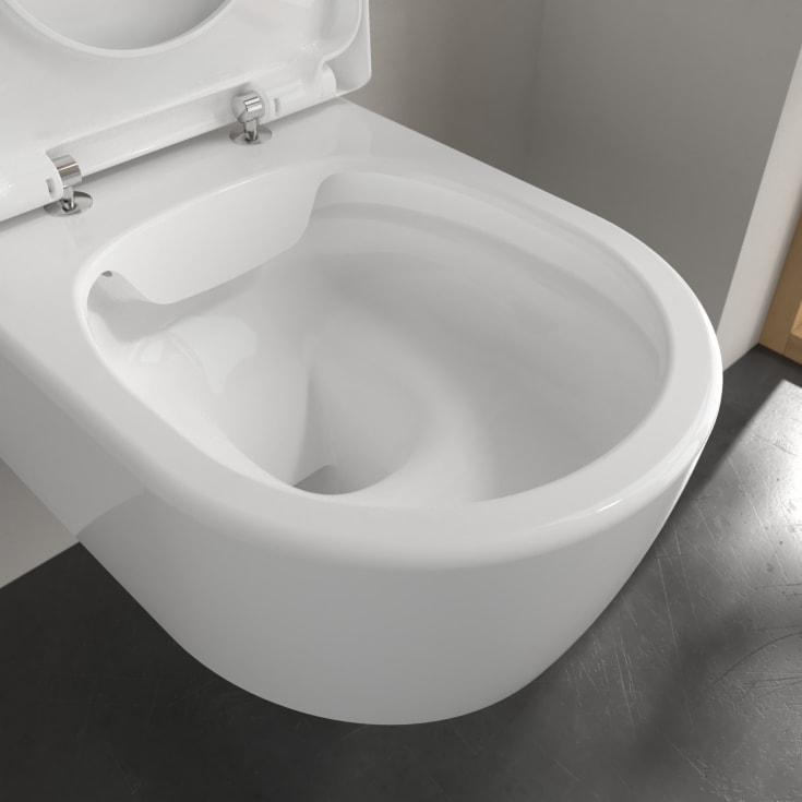 Villeroy & Boch Avento toalettpakke, med sete, uten skyllekant, hvit